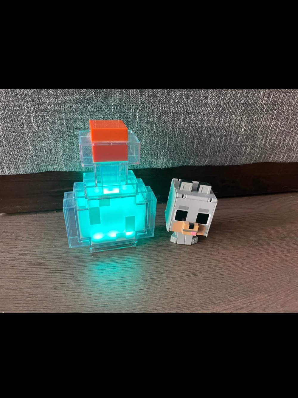 Minecraft color changing potion bottle and Flippin Figs Figure